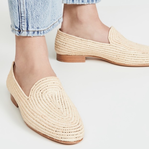 Carrie Forbes Shoes - Carrie Forbes Atlas NWT Natural Raffia Leather Footbed. Round Toe Loafers.